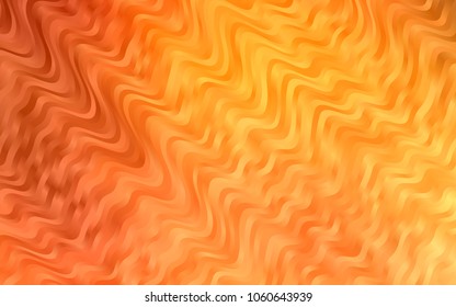 Light Yellow, Orange vector background with bent lines. Geometric illustration in marble style with gradient.  New composition for your brand book.