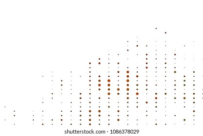 Light Yellow, Orange vector  background with dots. Glitter abstract illustration with blurred drops of rain. New design for ad, poster, banner of your website.