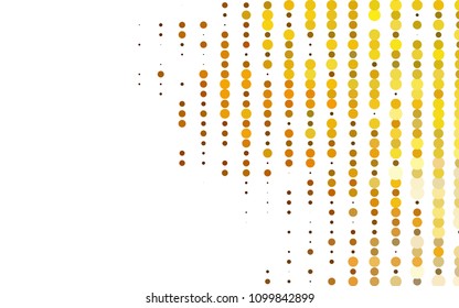 Light Yellow, Orange vector  background with bubbles. Modern abstract illustration with colorful water drops. The pattern can be used for ads, leaflets of liquid.