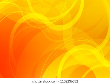 Light Yellow, Orange vector background with lamp shapes. Shining illustration, which consist of blurred lines, circles. Pattern for your business design.