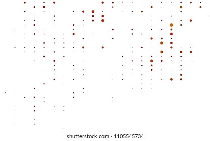 Light Yellow, Orange vector  background with dots. Modern abstract illustration with colorful water drops. New design for ad, poster, banner of your website.