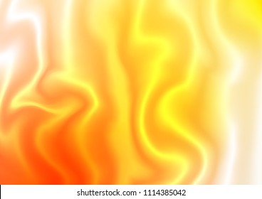 Light Yellow, Orange vector background with lava shapes. Modern gradient abstract illustration with bandy lines. Marble design for your web site.