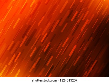 Light Yellow, Orange vector background with straight lines. Decorative shining illustration with lines on abstract template. Smart design for your business advert.