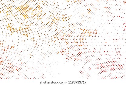 Light Yellow, Orange vector background with bubbles. Blurred decorative design in abstract style with bubbles. Design for business adverts.