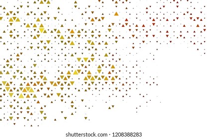 Light Yellow, Orange vector background with triangles. Glitter abstract illustration with triangular shapes. Smart design for your business advert.