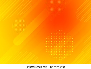 Light Yellow, Orange vector background with straight lines and dots. Modern geometrical abstract illustration with sticks, dots. Smart design for your business advert.