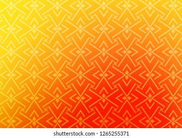 Light Yellow, Orange vector background with straight lines. Shining illustration with lines on abstract template. Best design for your ad, poster, banner.