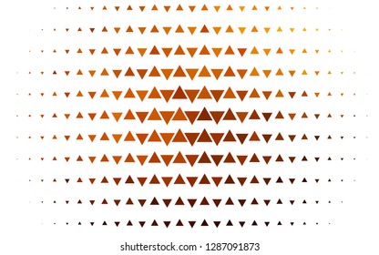 Light Yellow, Orange vector background with triangles. Illustration with set of colorful triangles. Pattern for commercials.