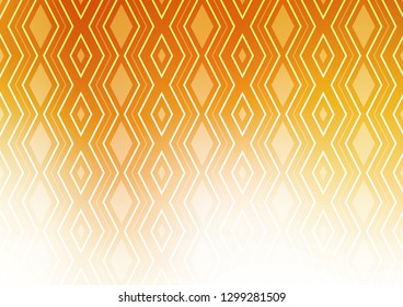 Light Yellow, Orange vector background with lines, rhombuses. Modern geometric abstract illustration with lines, squares. Smart design for your business advert.