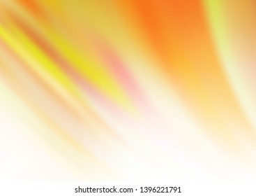 Light Yellow, Orange vector background with curved circles. A completely new color illustration in marble style. Pattern for your business design.