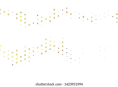 Light Yellow, Orange vector background with bubbles. Illustration with set of shining colorful abstract circles. Pattern for beautiful websites.