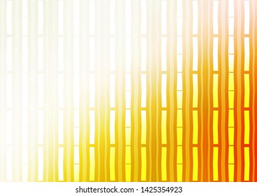 Light Yellow, Orange vector background with straight lines. Glitter abstract illustration with colored sticks. Best design for your ad, poster, banner.