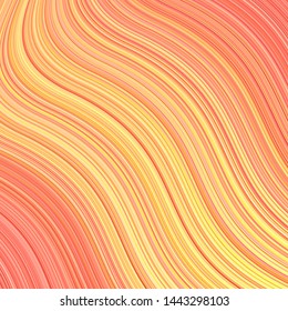 Light Yellow, Orange vector background with curved circles. Shining illustration, which consist of blurred lines, circles. Pattern for your business design.