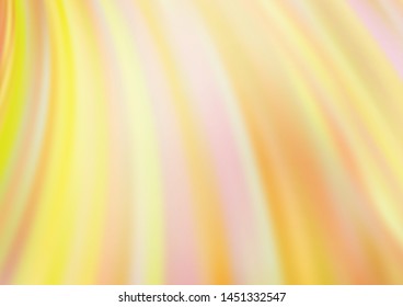 Light Yellow, Orange vector background with bent lines. Brand new colored illustration in marble style with gradient. The best blurred design for your business.