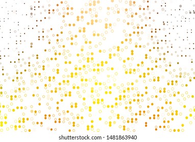 Light Yellow, Orange vector background with bubbles. Illustration with set of shining colorful abstract circles. Design for posters, banners.