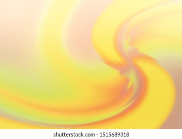 Light Yellow, Orange vector background with liquid shapes. Blurred geometric sample with gradient bubbles.  Textured wave pattern for backgrounds.
