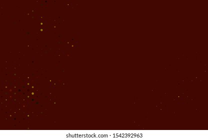 Light Yellow, Orange vector background with bubbles. Glitter abstract illustration with blurred drops of rain. Template for your brand book.