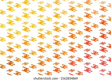 Light Yellow, Orange vector background with straight lines. Modern geometrical abstract illustration with staves. Backdrop for TV commercials.