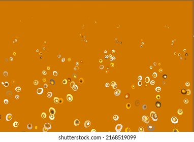 Light Yellow, Orange vector background with bubbles. Modern abstract illustration with colorful water drops. Pattern for beautiful websites.
