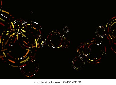 Light Yellow, Orange vector background with bubbles. Modern abstract illustration with colorful water drops. Design for business adverts.