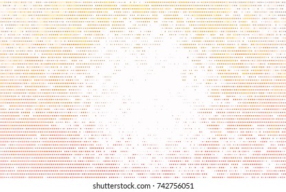 Light Yellow, Orange vector banner with circles, spheres. Abstract spots. Background of Art bubbles in halftone style with colored gradient.