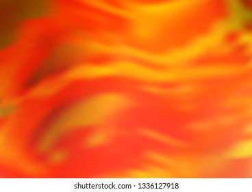 Light Yellow, Orange vector blurred shine abstract template. Glitter abstract illustration with an elegant design. The background for your creative designs.