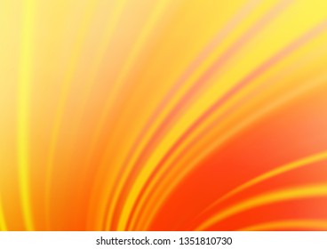 Light Yellow, Orange vector blurred shine abstract template. A vague abstract illustration with gradient. Brand new style for your business design.