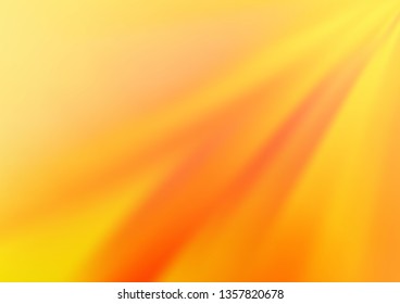 Light Yellow, Orange vector blurred bright background. Creative illustration in halftone style with gradient. The elegant pattern for brand book.