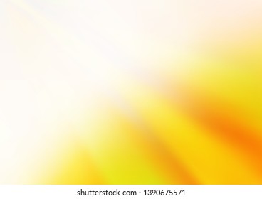 Light Yellow, Orange vector blurred bright background. Colorful illustration in abstract style with gradient. A new texture for your design.