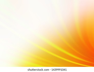 Light Yellow, Orange vector blurred background. Colorful illustration in blurry style with gradient. A completely new design for your business.