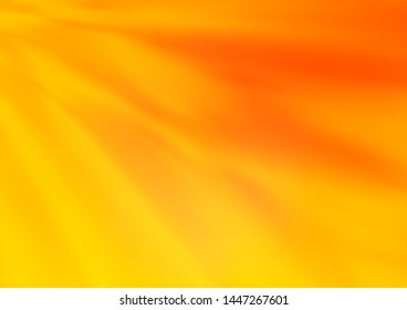 Light Yellow, Orange vector blurred shine abstract pattern. Creative illustration in halftone style with gradient. A completely new design for your business.