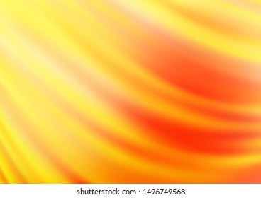 Light Yellow, Orange vector blurred shine abstract template. Creative illustration in halftone style with gradient. The background for your creative designs.