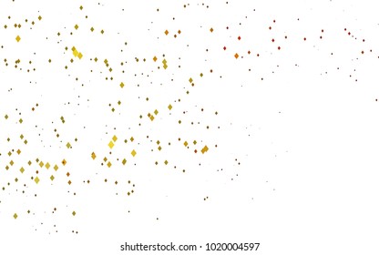 Light Yellow, Orange vector blurry rectangular background. Geometric background in square style with gradient. The pattern can be used for brand-new background.