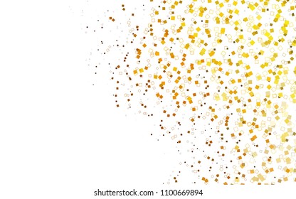 Light Yellow, Orange vector blurry rectangular background. Geometric background in square style with gradient. The pattern can be used for brand-new background.