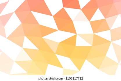 Light Yellow, Orange vector blurry hexagon blurry triangle. Shining colored illustration in a Brand new style. A completely new design for your business.