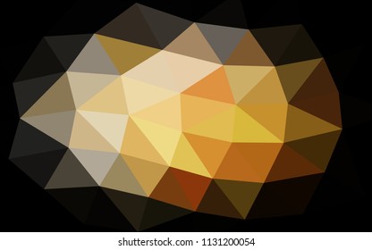 Light Yellow, Orange vector blurry hexagon blurry triangle. Brand new colored illustration in blurry style with gradient. Brand new design for your business.