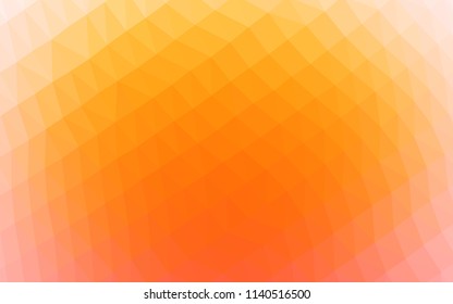 Light Yellow, Orange vector blurry hexagon texture. Creative geometric illustration in Origami style with gradient. Brand new design for your business.