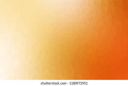 Light Yellow, Orange vector blurry hexagon template. A vague abstract illustration with gradient. The best triangular design for your business.
