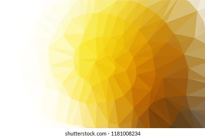 Light Yellow, Orange vector blurry hexagon pattern. Creative geometric illustration in Origami style with gradient. The completely new template can be used for your brand book.