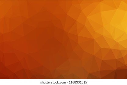 Light Yellow, Orange vector blurry hexagon pattern. Modern geometrical abstract illustration with gradient. The polygonal design can be used for your web site.
