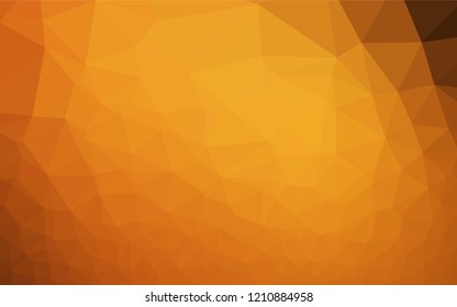 Light Yellow, Orange vector blurry hexagon template. Glitter abstract illustration with an elegant design. The textured pattern can be used for background.
