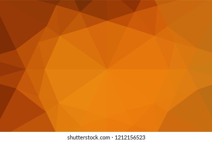 Light Yellow, Orange vector blurry hexagon texture. Creative geometric illustration in Origami style with gradient. A completely new design for your business.