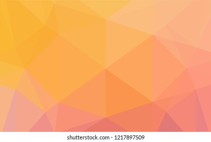 Light Yellow, Orange vector blurry hexagon texture. A vague abstract illustration with gradient. The completely new template can be used for your brand book.