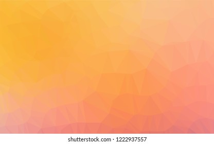 Light Yellow, Orange vector blurry hexagon pattern. A vague abstract illustration with gradient. The completely new template can be used for your brand book.