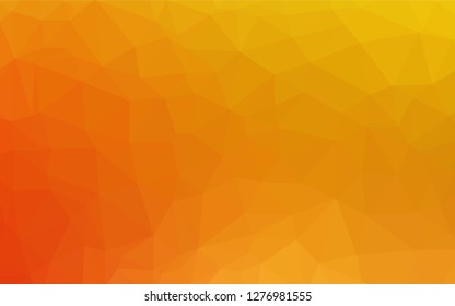 Light Yellow, Orange vector blurry hexagon template. Creative geometric illustration in Origami style with gradient. A new texture for your design.