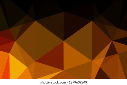 Light Yellow, Orange vector blurry hexagon template. Colorful abstract illustration with gradient. The polygonal design can be used for your web site.