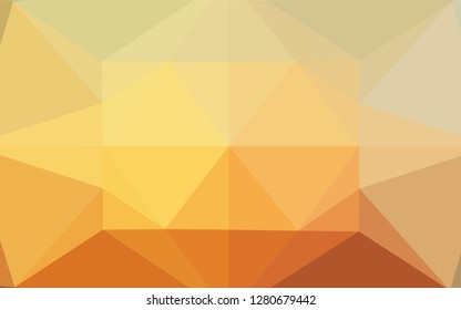 Light Yellow, Orange vector blurry hexagon texture. Colorful illustration in abstract style with gradient. The template can be used as a background for cell phones.