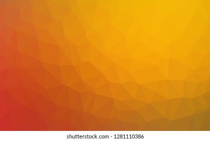 Light Yellow, Orange vector blurry triangle template. Geometric illustration in Origami style with gradient. Completely new template for your business design.