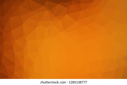 Light Yellow, Orange vector blurry triangle template. A sample with polygonal shapes. Template for your brand book.