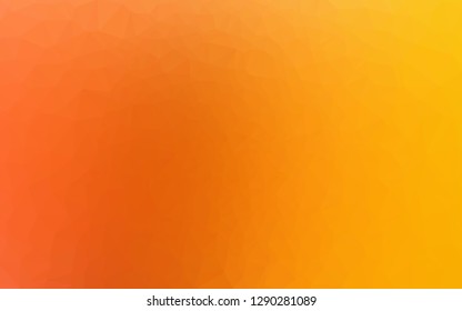 Light Yellow, Orange vector blurry triangle template. A vague abstract illustration with gradient. The best triangular design for your business.